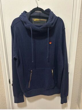 Aviator Nation Ninja Navy Blue Pullover Hoodie Unisex Size XL